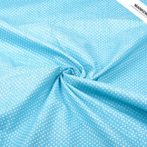 100% Baumwolle Punkte Mini Aqua Weiß