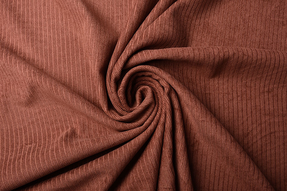 Fancy Corduroy Rib Fabric Brique
