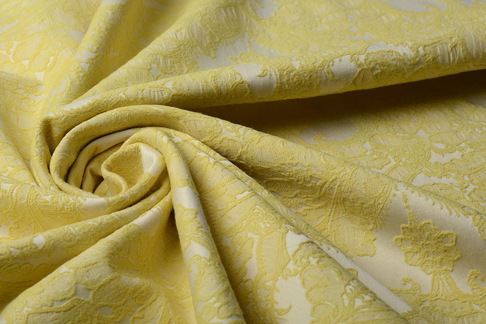 Jacquard Woven Fabric Delilah Yellow - YES Fabrics