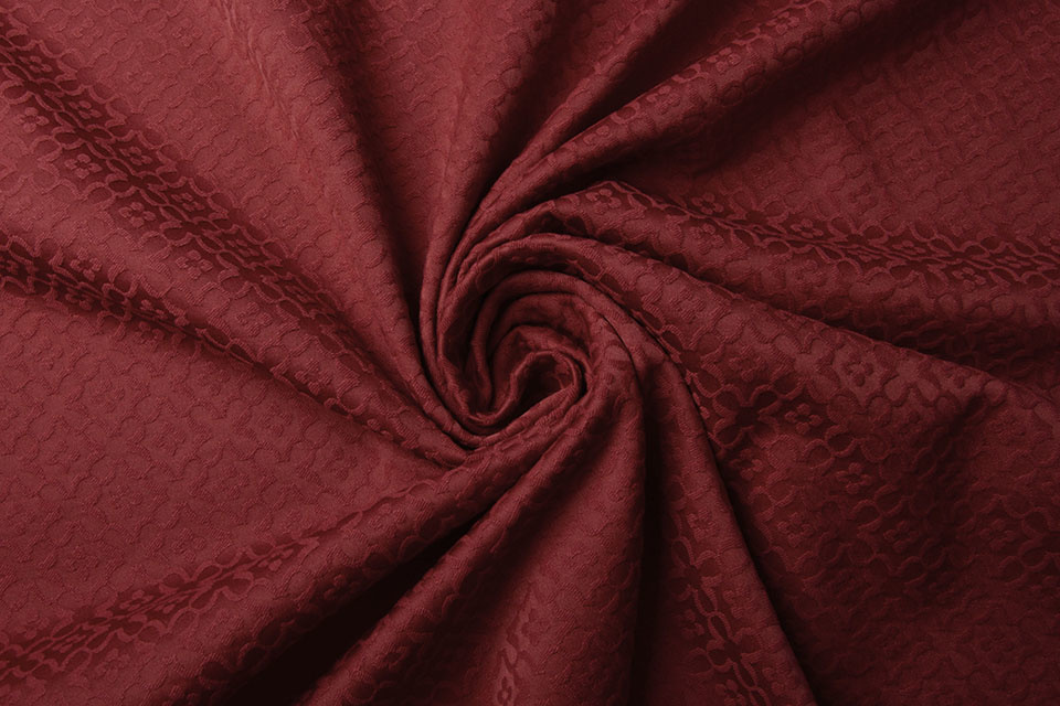 Jacquard Woven Fabric Dylana Wine Red - YES Fabrics