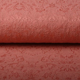 Jacquard Woven Fabric Feline Coral