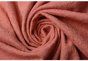 Jacquard Woven Fabric Feline Coral