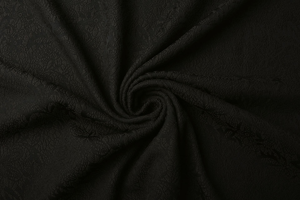 Jacquard Woven Fabric Elena Black