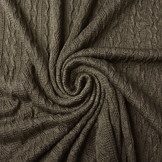 Gestrickter Feiner Zopfstoff Braun-Taupe