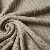 Knitted Fine Cable Fabric Sand