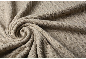 Knitted Fine Cable Fabric Sand