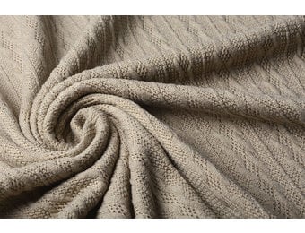 Knitted Fine Cable Fabric Sand