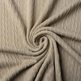 Gestrickter Feiner Zopfstoff Sand