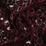 Fur Crocodile Rainbow Foil Bordeaux