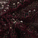 Fur Crocodile Rainbow Foil Bordeaux