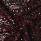 Fur Crocodile Rainbow Foil Bordeaux