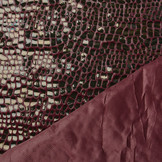 Fur Crocodile Rainbow Foil Bordeaux