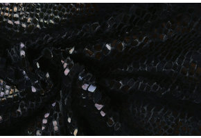 Fur Crocodile Rainbow Foil Black