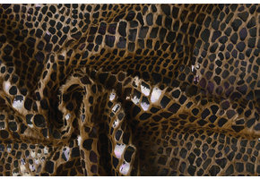 Fur Crocodile Rainbow Foil Mocha Brown