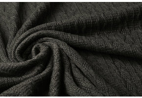 Knitted Fine Cable Fabric Grey