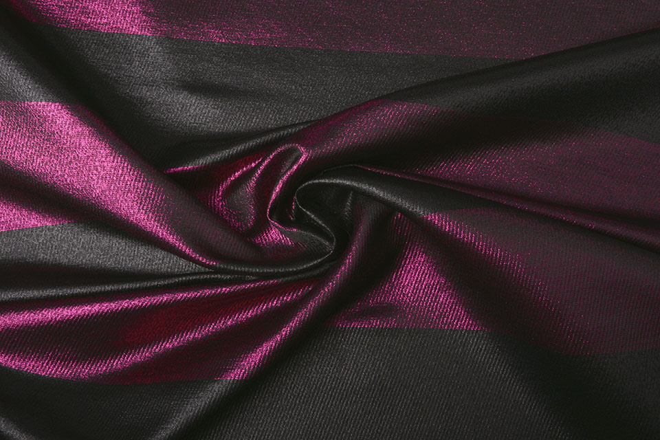 Brocade Bride Stripes Cyclaam-Black