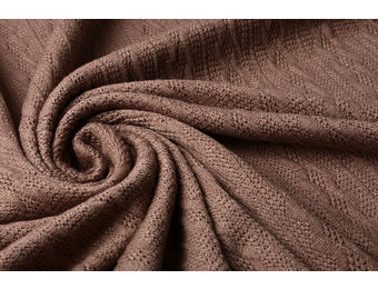 Knitted Fine Cable Fabric Dark Old Pink