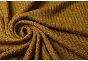 Gebreide Stof Luciano Mosterd Bruin