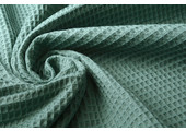 Waffle Pique Fabric Dark Old Green