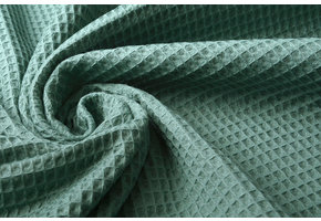 Waffle Pique Fabric Dark Old Green