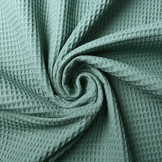 Waffle Pique Fabric Dark Old Green