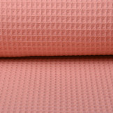 Waffle Pique Fabric Coral