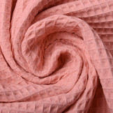 Waffle Pique Fabric Coral
