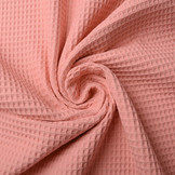 Waffle Pique Fabric Coral