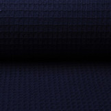 Waffle Pique Fabric Navy