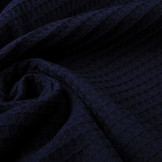 Waffelpiqué Baumwolle Marineblau