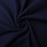 Waffelpiqué Baumwolle Marineblau