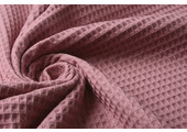 Waffelpiqué Baumwolle Dunkel Altrosa