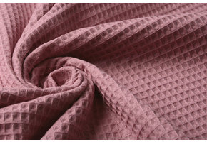 Wafel Katoen Donker Oud Roze