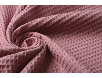 Waffelpiqué Baumwolle Dunkel Altrosa