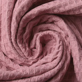 Wafel Katoen Donker Oud Roze