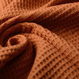 Waffle Pique Orange Brique