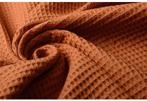 Waffle Pique Orange Brique
