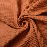 Waffelpiqué Baumwolle Orange Brique