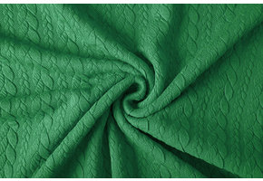 Knitted Cable fabric tricot Grass Green