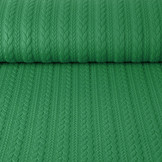 Knitted Cable fabric tricot Grass Green