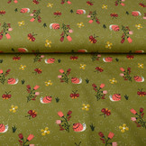 Baumwolljersey Gastropoda Moosgrün