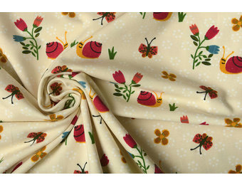 Baumwolljersey Gastropoda Creme