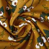 Cotton Jersey Hazel Mustard Brown