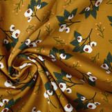 Cotton Jersey Hazel Mustard Brown