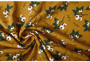 Baumwolljersey Hazel Senfgrün