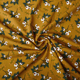 Cotton Jersey Hazel Mustard Brown