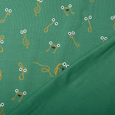 Cotton Jersey Muzieknoot Zeegroen