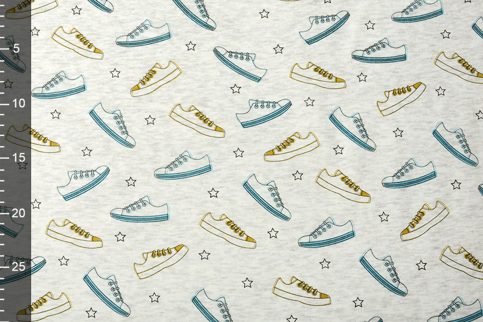 Sweatstoff Alpenfleece Sneaker Creme