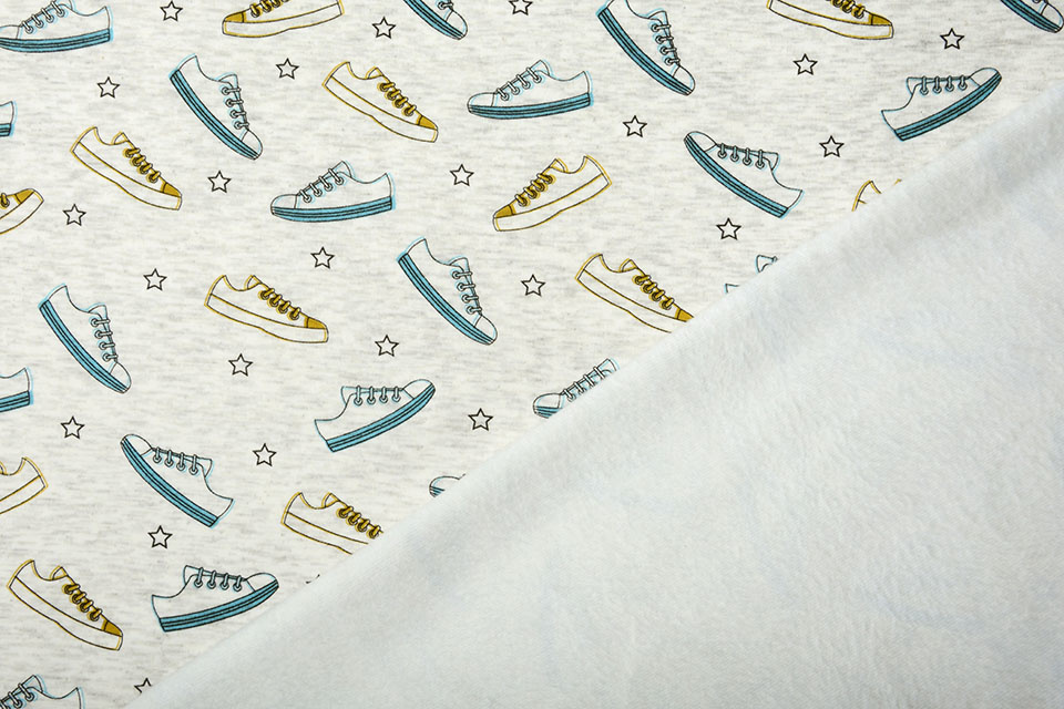 Sweatstoff Alpenfleece Sneaker Creme
