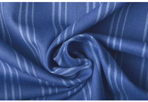 Twill-Baumwolle Streifen Blau
